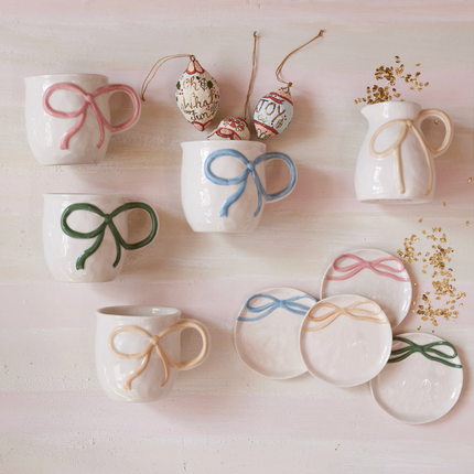 18 oz. Stoneware Mug with Bow Handles