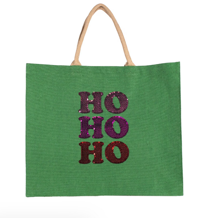 HoHoHo Sequin Carryall Tote