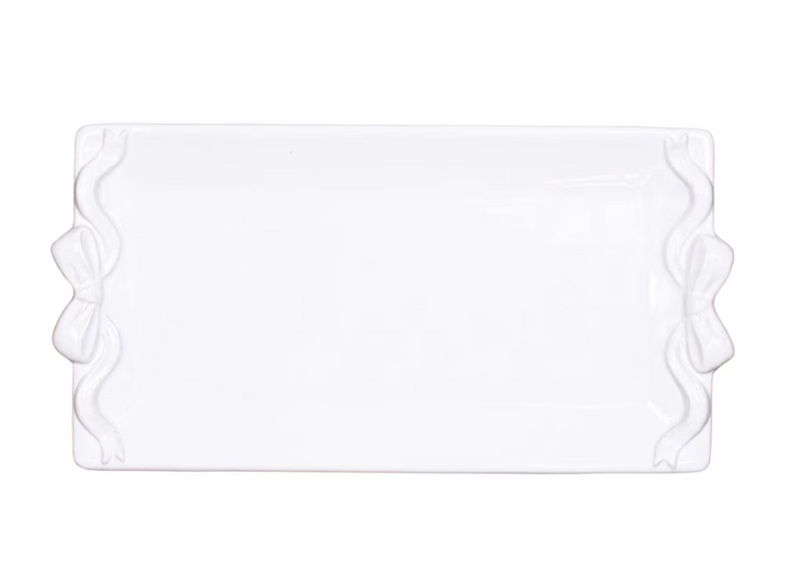 Personalized Bow Embossed Rectangle Platter