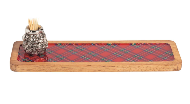 Metal Santa Toothpick Tray Set