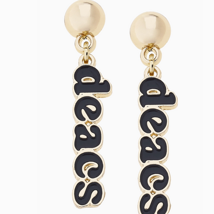 Wake Forest Demon Deacons Slogan Earrings