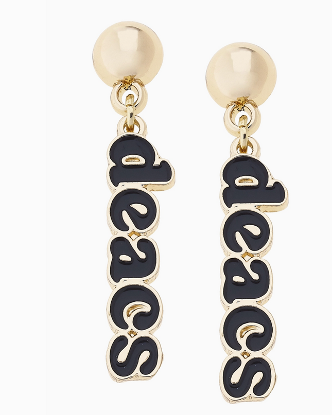 Wake Forest Demon Deacons Slogan Earrings