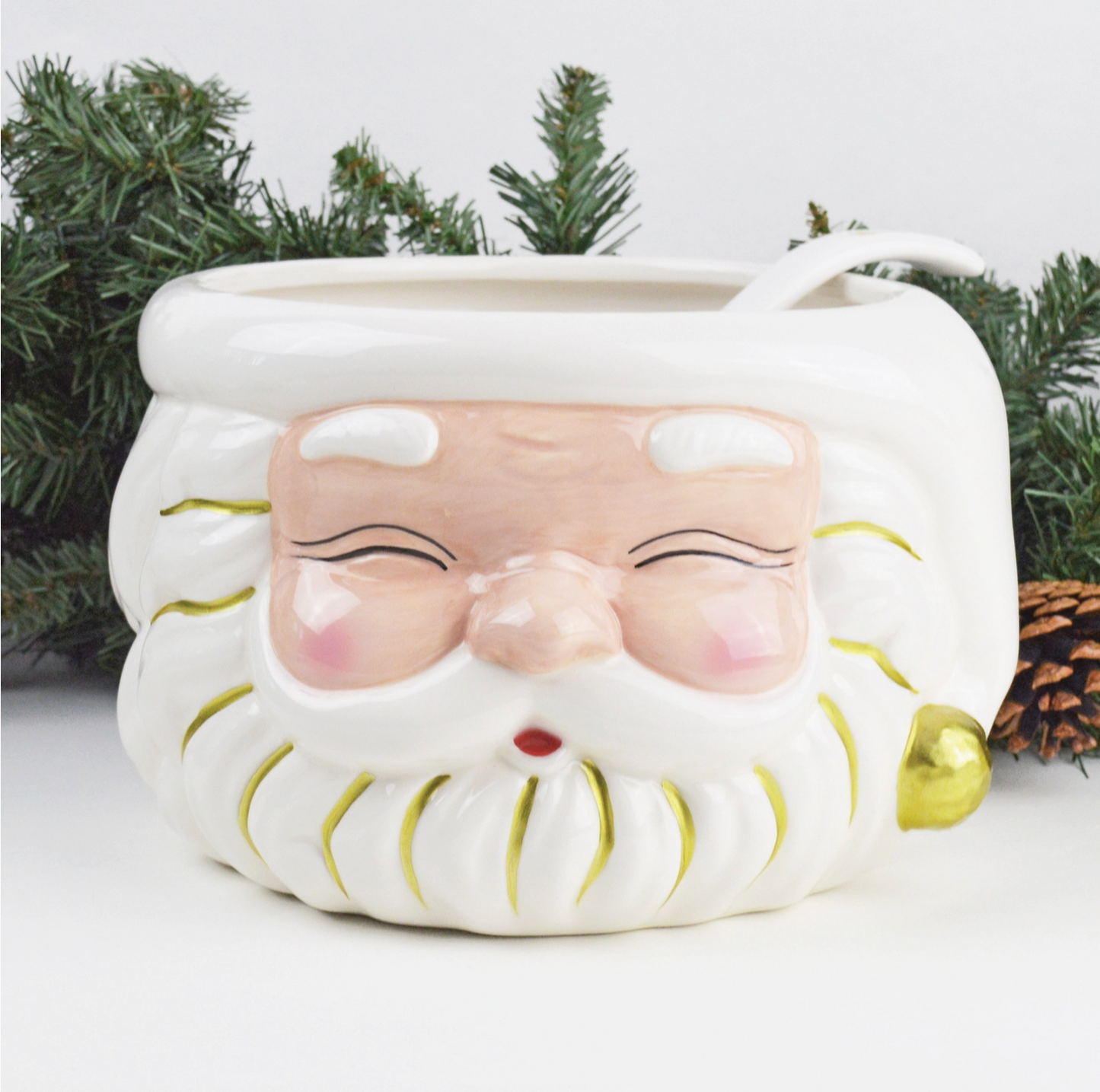 Punch Bowl & Ladle Santa