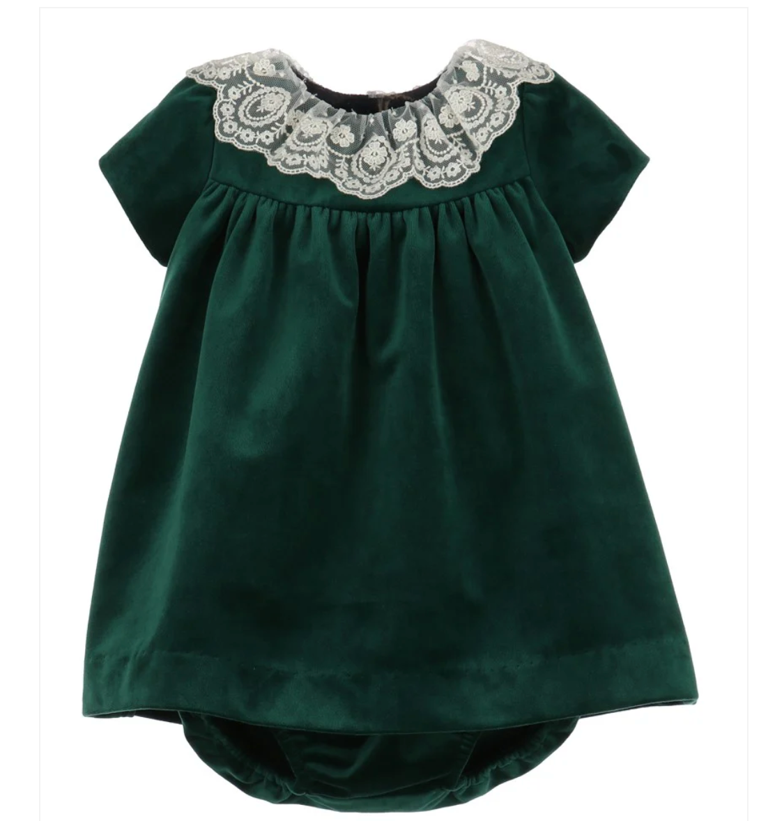 Green Deluxe Velvet Float Dress