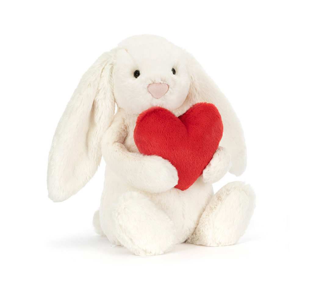 Bashful Red Love Heart Bunny