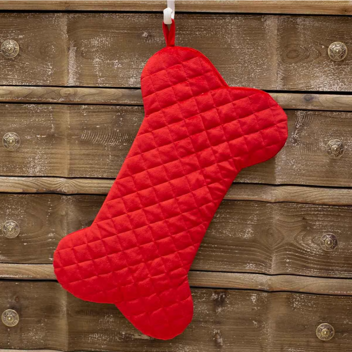 Personalized Quilted Dog Bone Stocking