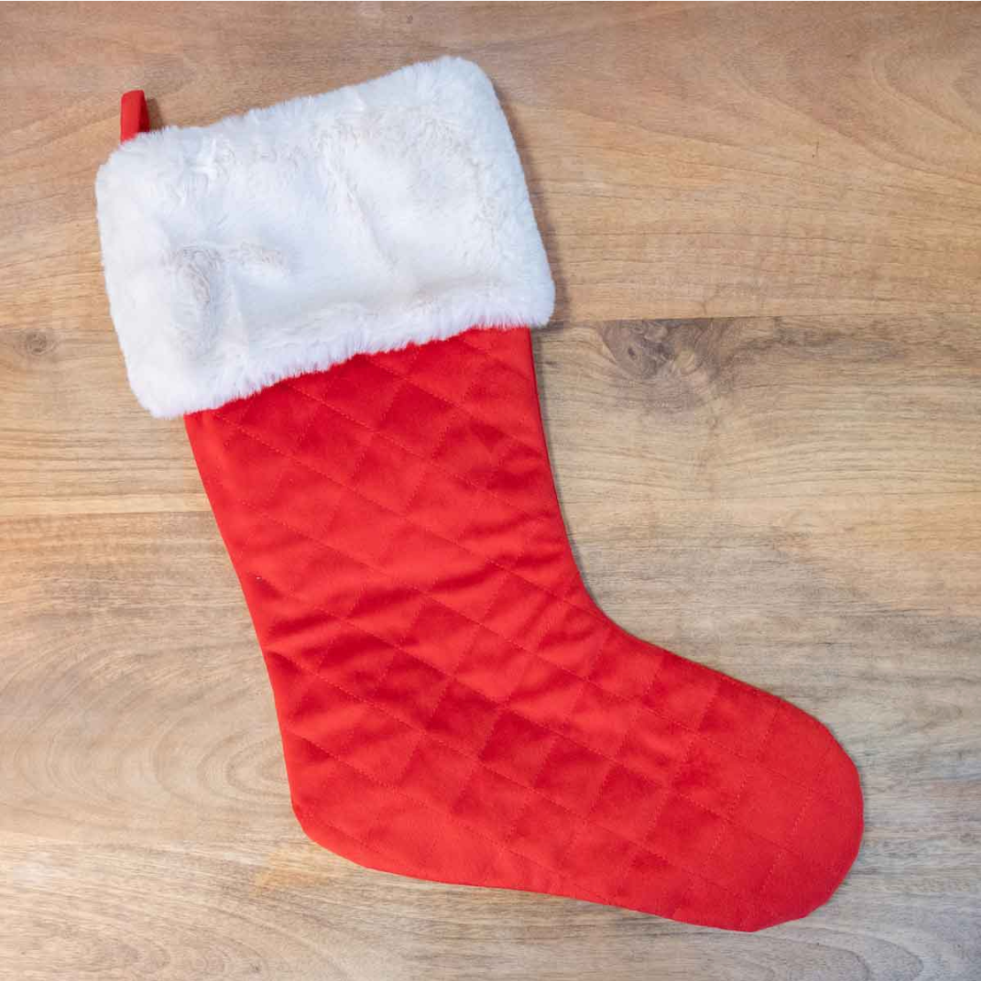 Personalized Snowshoe Fur Stocking