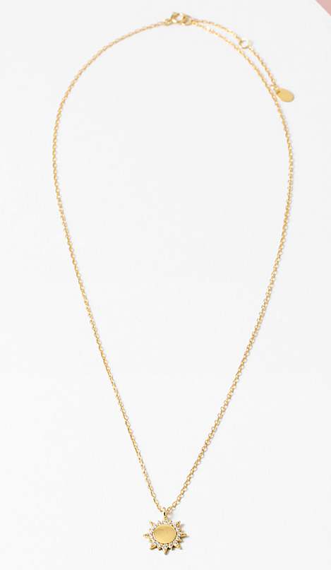 Mini Sunburst Pendant Necklace