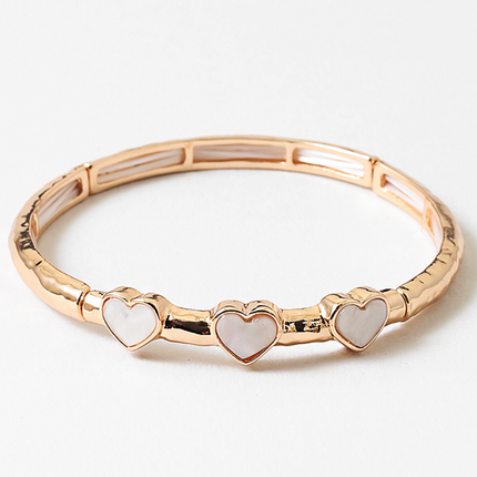 Triple Heart Stretch Bracelet