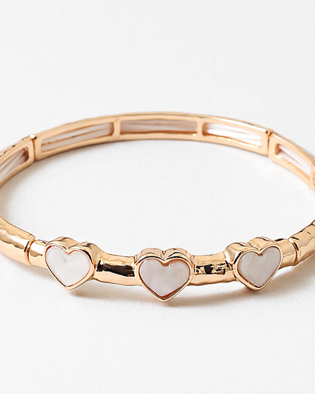 Triple Heart Stretch Bracelet