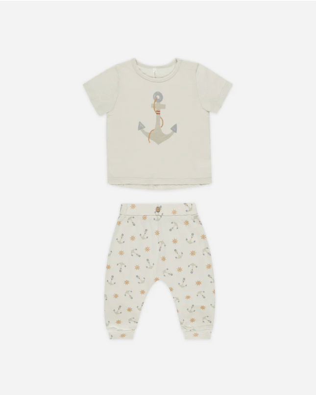 Anchor Tee + Slouch Pants Set