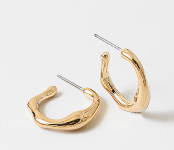 Gold Double Hoop Earrings | Layered Hoop Statement Earrings