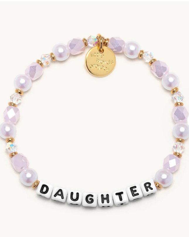 Little Words Project Stretch Bracelet - Daughter Blush Elegance