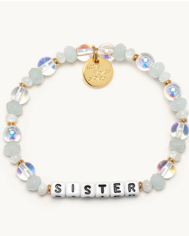 Little Word Project Stretch Bracelet - Sister Calm Water