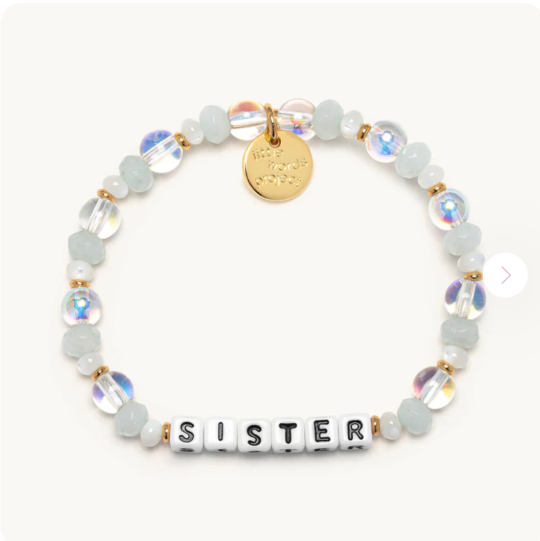 Little Word Project Stretch Bracelet - Sister Calm Water