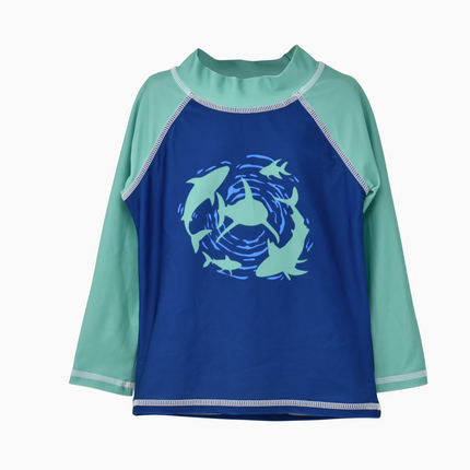 Mako Reef Graphic Rash Guard Swim Top