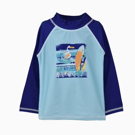 Beachy Boards Graphic Rash Guard Swim Top