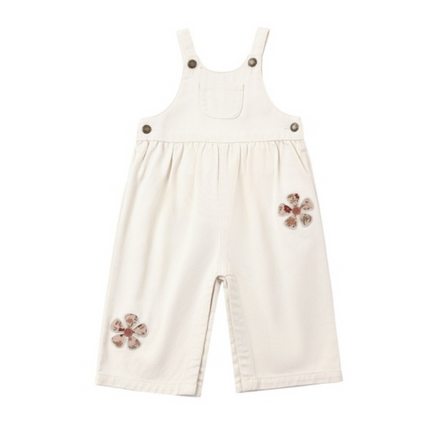 Wide Leg Overall Daisy Patches