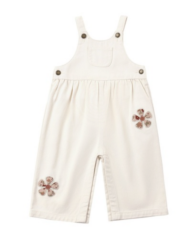 Wide Leg Overall Daisy Patches