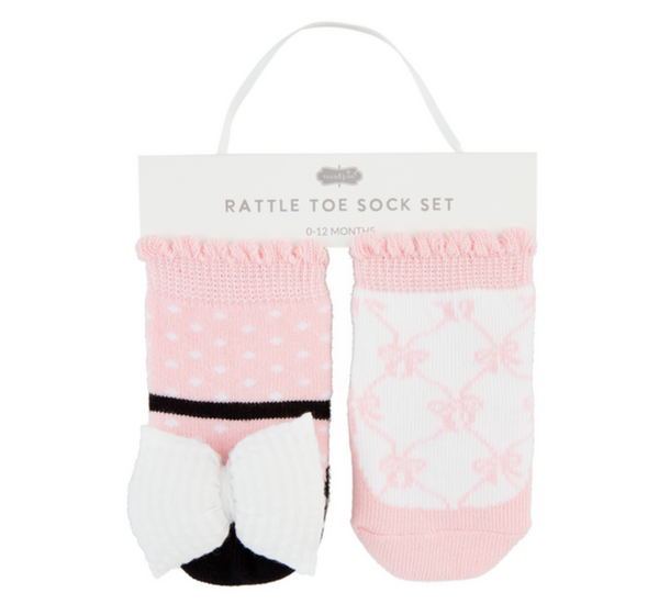 Girls Rattle Toe Sock Set