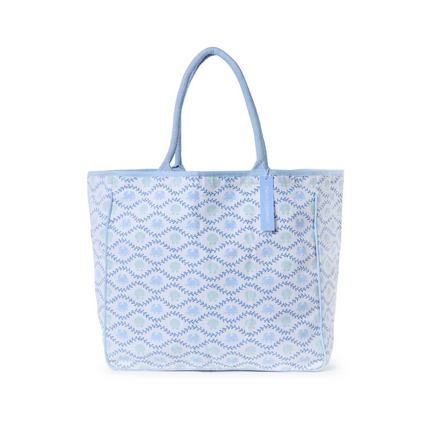 Coastal Block Print Tote Bag