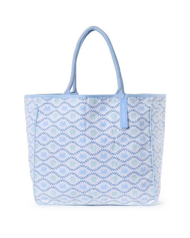 Coastal Block Print Tote Bag