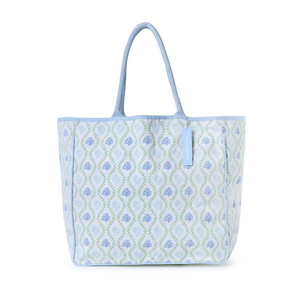 Coastal Block Print Tote Bag
