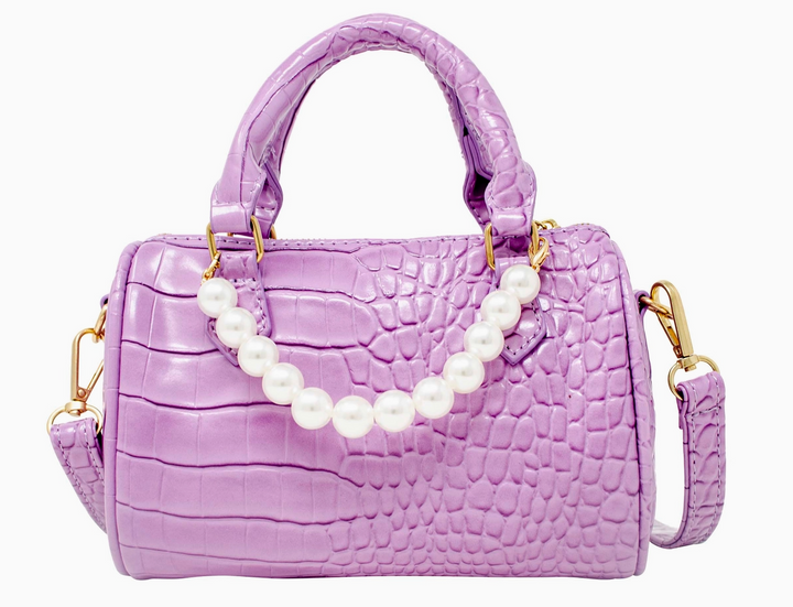 Crocodile Pearl Duffle Handbag