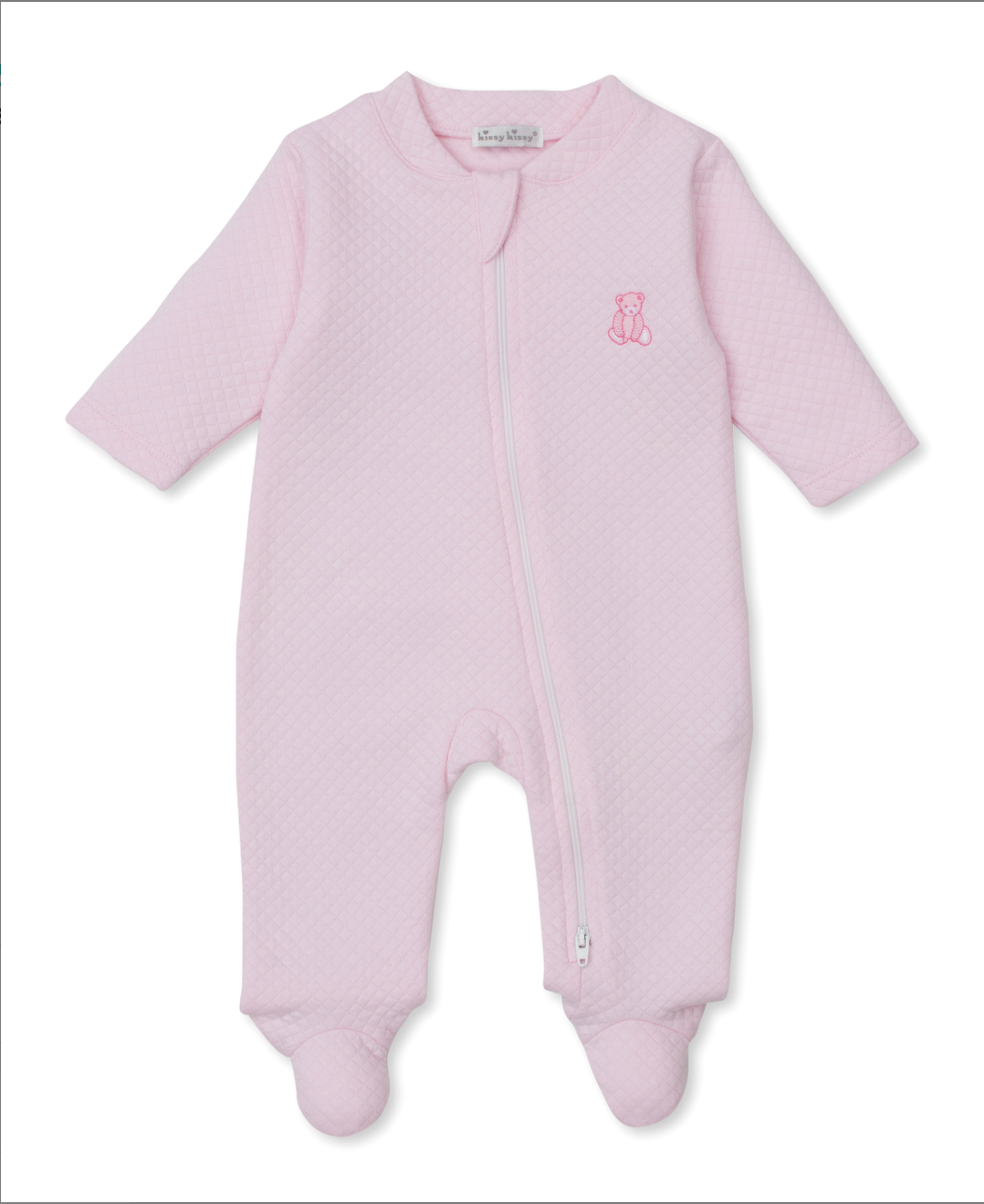 Teddy Bear Jacquard Footie with Zip