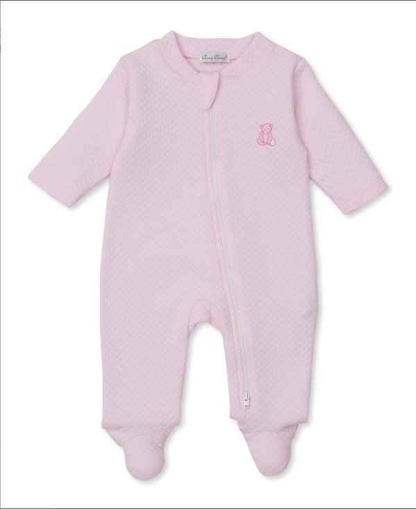 Teddy Bear Jacquard Footie with Zip
