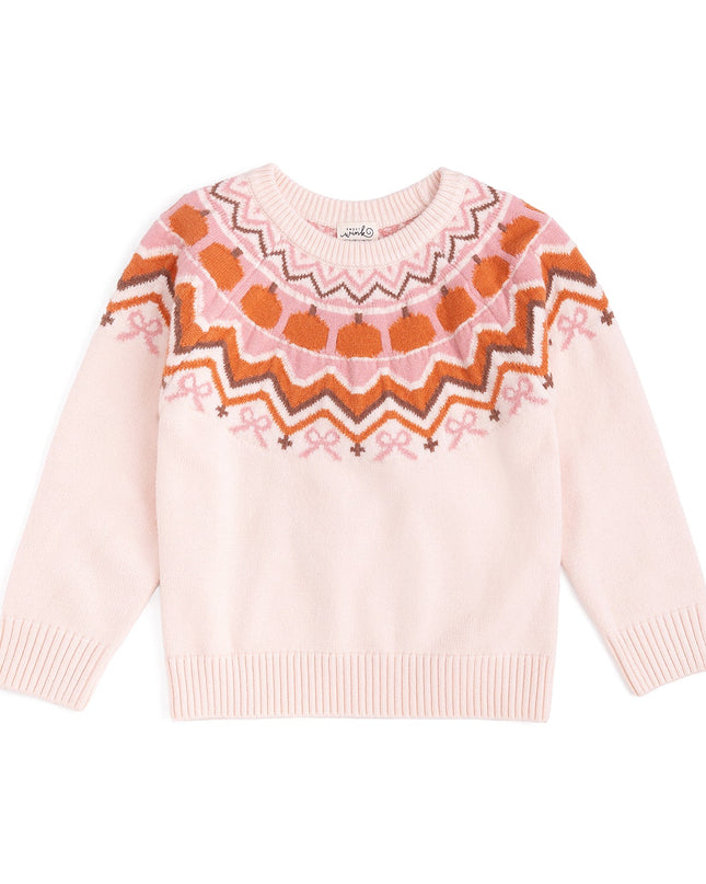 Pumpkin Fair Isle Sweater