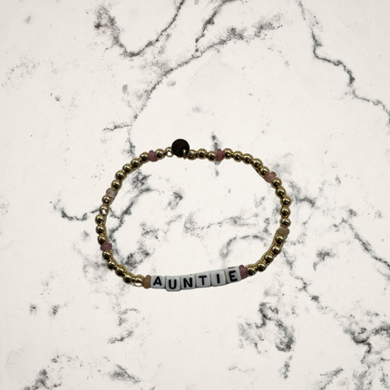 Family Names Gold Filled Beaded Bracelets