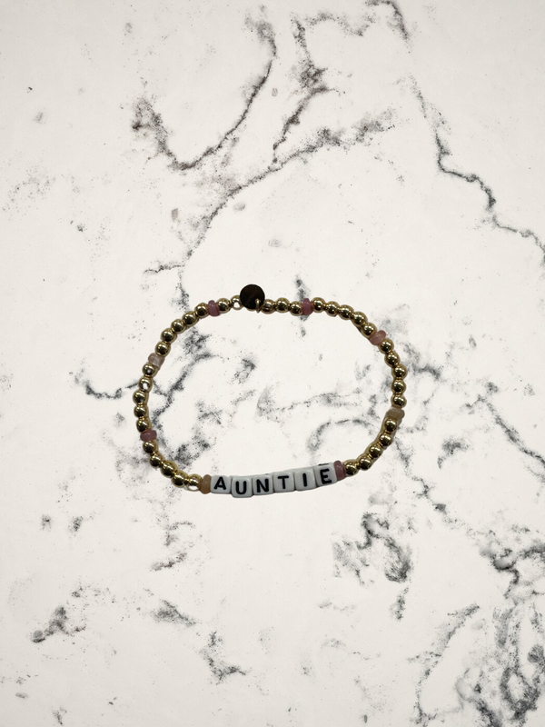 Family Names Gold Filled Beaded Bracelets