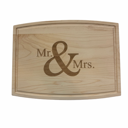 Arched Artisian Maple Board - Mr. & Mrs.