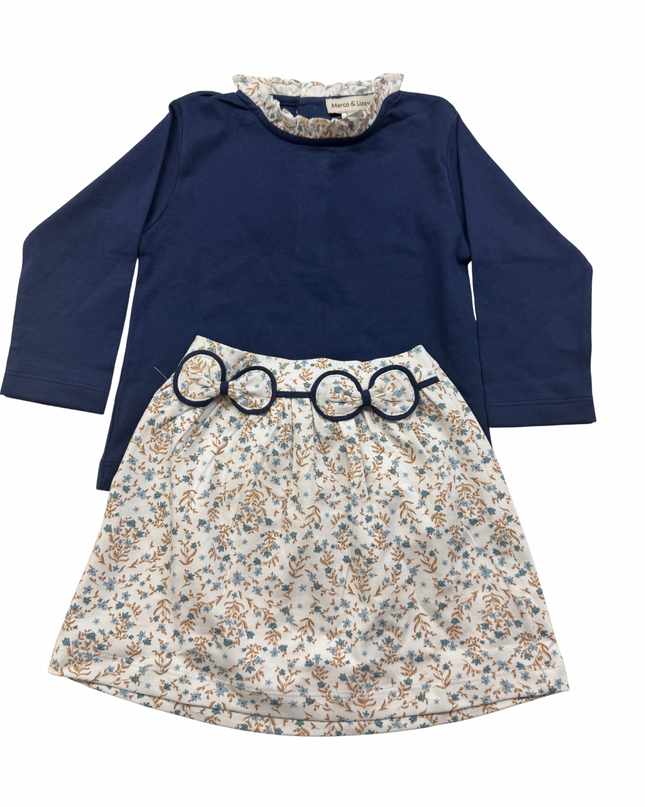 Girls Floral Girls Skirt Set