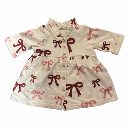 Pink Cherry Bows French Terry Ivy Dress