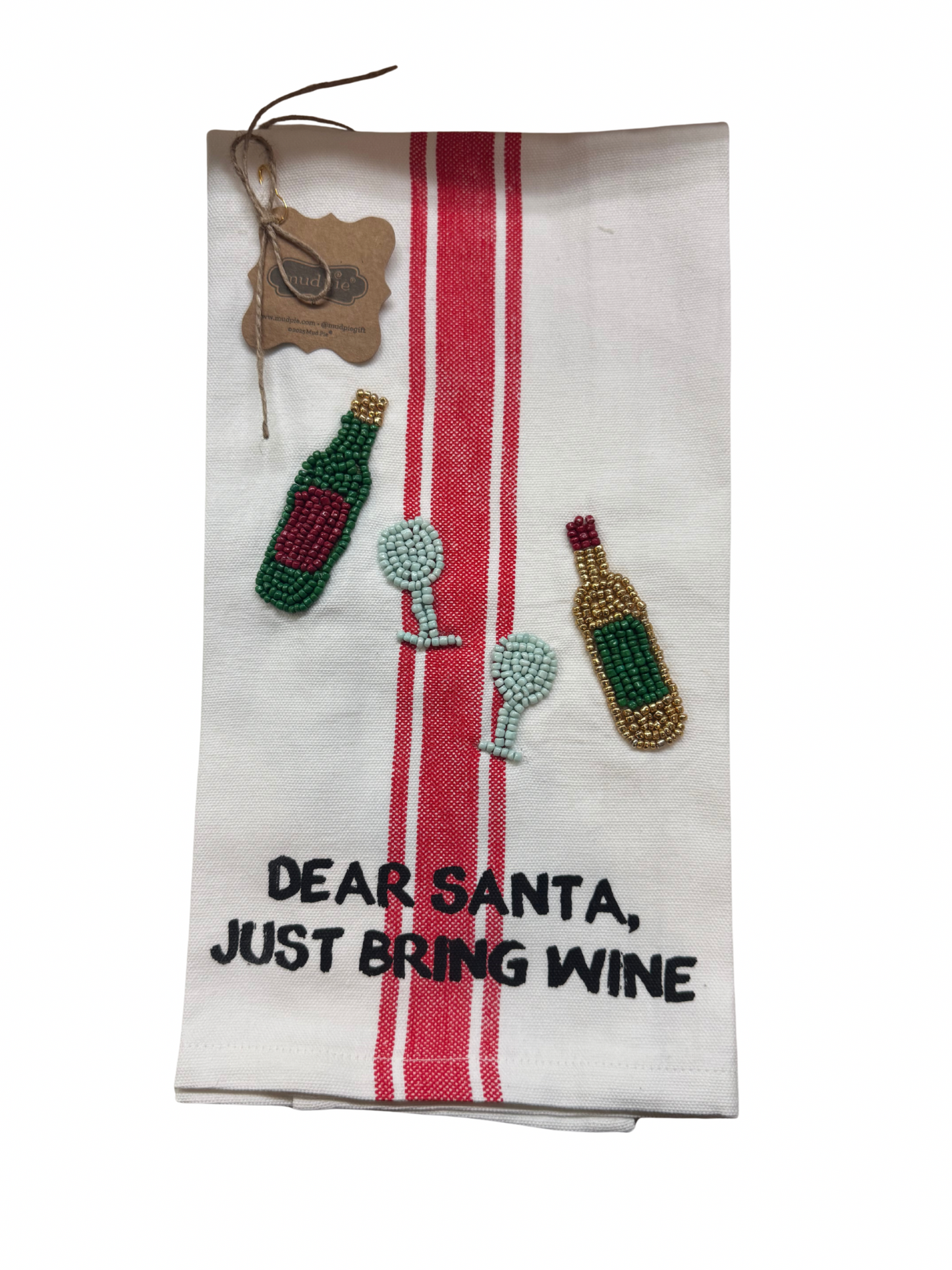 Beaded Xmas Towel