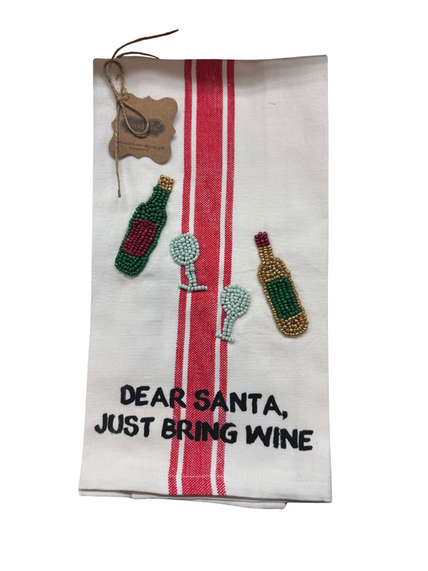 Beaded Xmas Towel