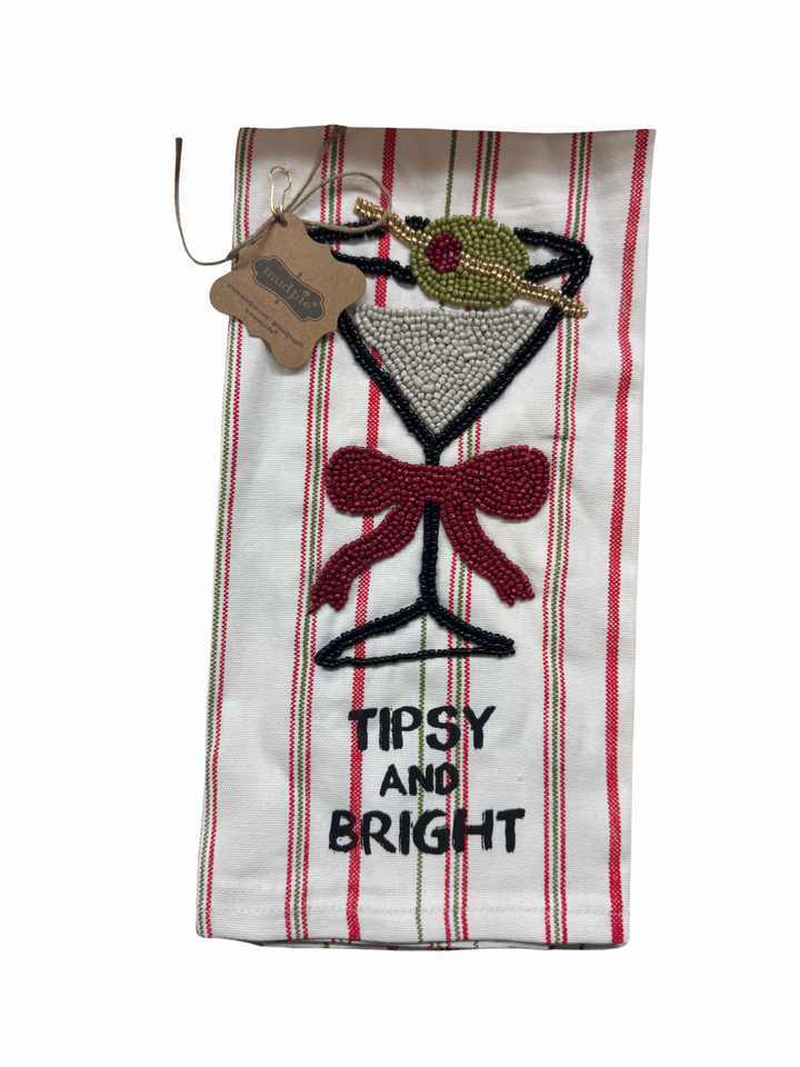Beaded Xmas Towel