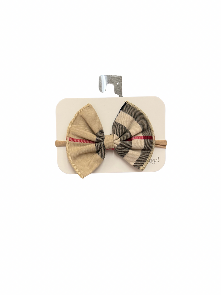London Tartan Gathered Bow on Headband