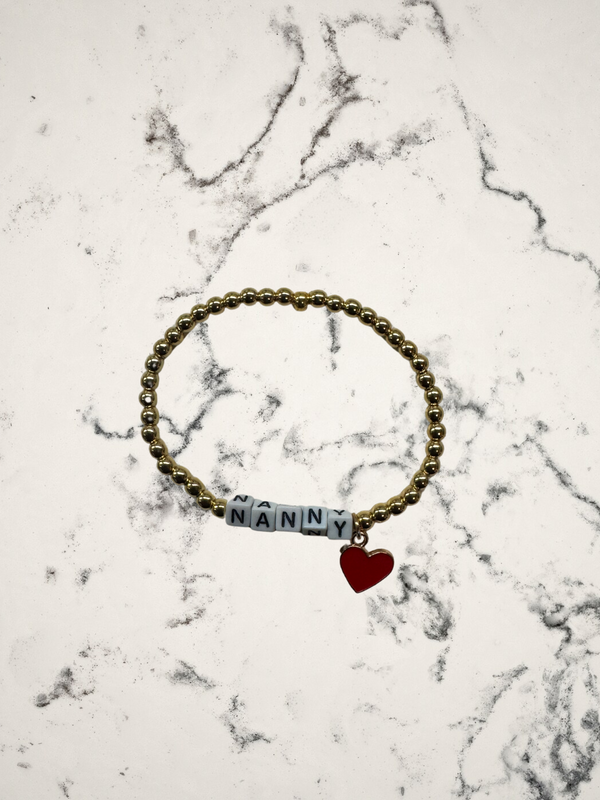 Family Names Gold Filled Beaded Bracelets
