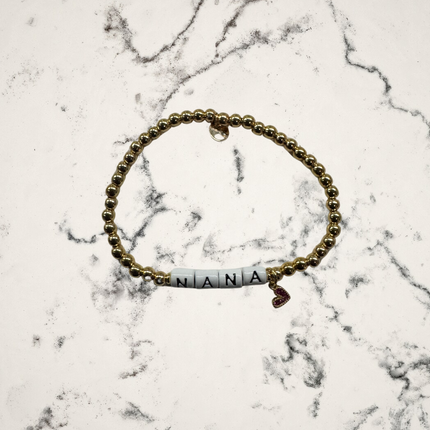 Family Names Gold Filled Beaded Bracelets