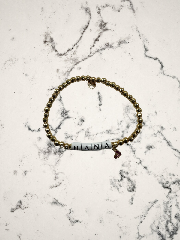 Family Names Gold Filled Beaded Bracelets