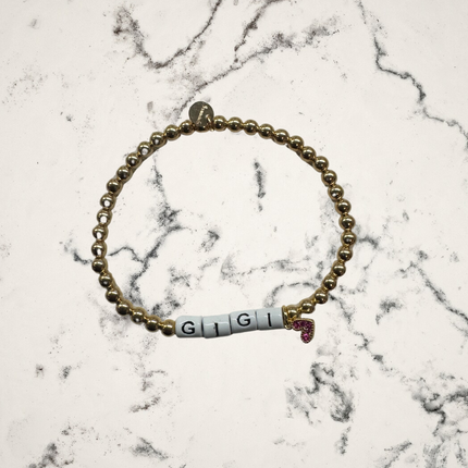 Family Names Gold Filled Beaded Bracelets