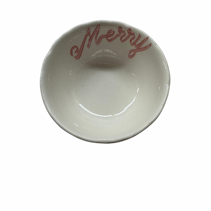 Stoneware Bowl w/ Holiday Word