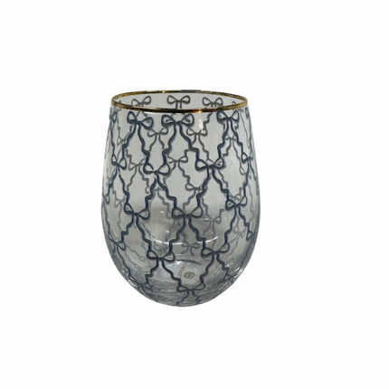 Stemless Wine Glass Bow Trellis