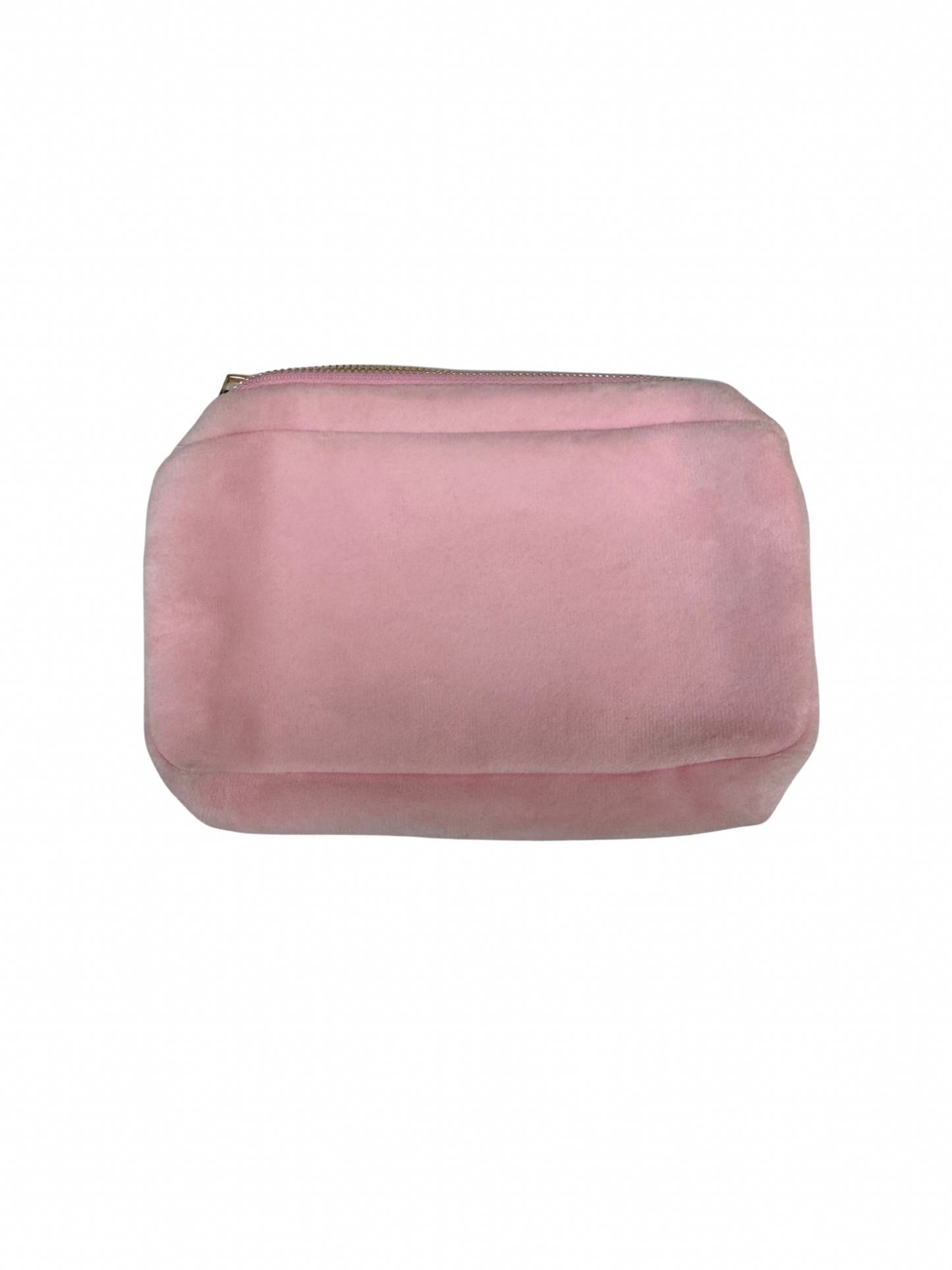 Pink Suede Makeup Bag