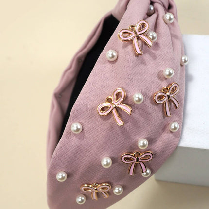 Pearl Bow Hair Band Headband