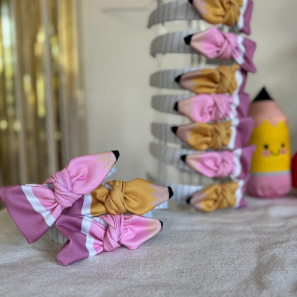 Pencil Bow Hard Headband: Teacher Appreciation Gift