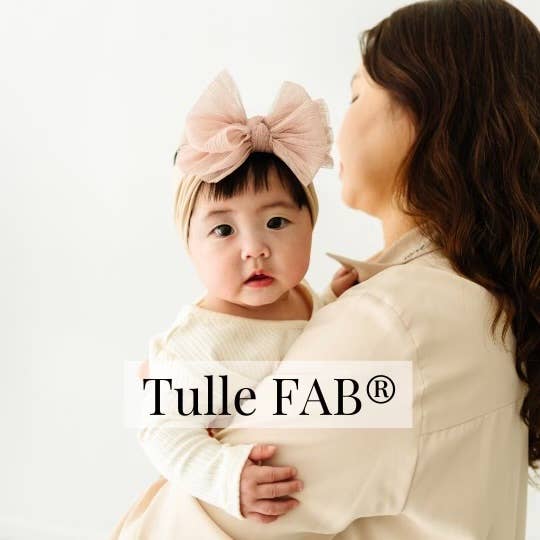 Baby Bling® Tulle FAB® Soft Nylon Headband With Tulle Bow